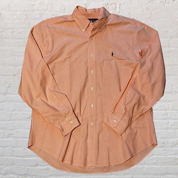 Ralph Lauren Other - Ralph Lauren Classic Fit XL Orange Check Cotton Long Sleeve Button Down Shirt